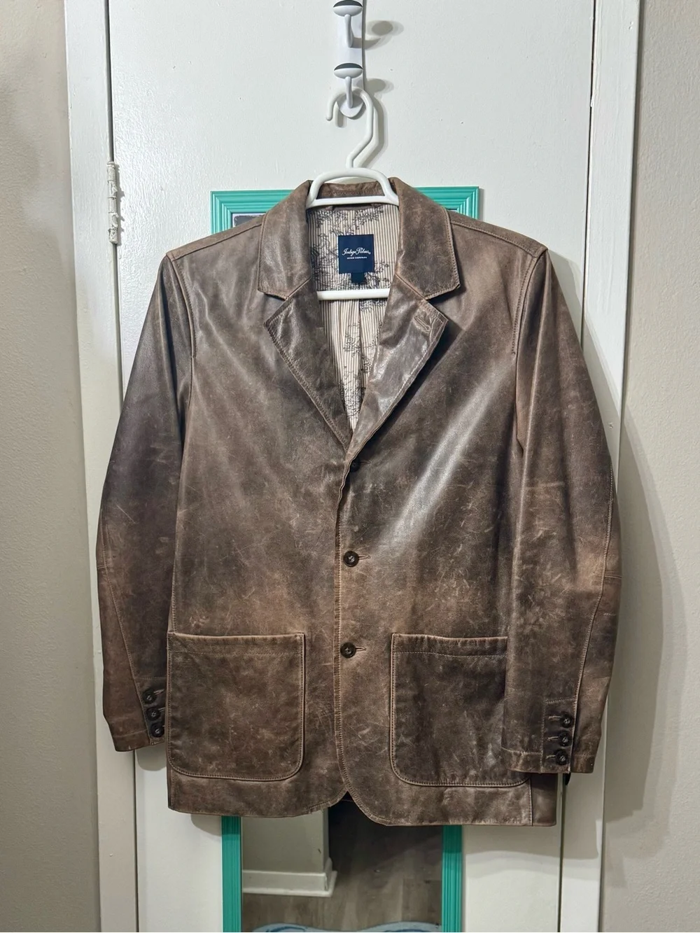 Tommy Bahama Brown Leather Sport Coat
